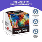 Magic Cube Shape Shifting Puzzle Box for Kids Age 6+ Months and Adults | Infinity Cube with 24 Rare Earth Magnets Transforms Into Over 70 Shapes | 3D Fidget Mind-Challenging Fun Game