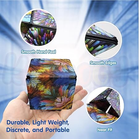 Magic Cube Shape Shifting Puzzle Box for Kids Age 6+ Months and Adults | Infinity Cube with 24 Rare Earth Magnets Transforms Into Over 70 Shapes | 3D Fidget Mind-Challenging Fun Game